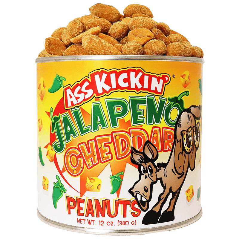 Ass Kickin' Jalapeno Cheddar Peanuts 12 oz - Cow Crack