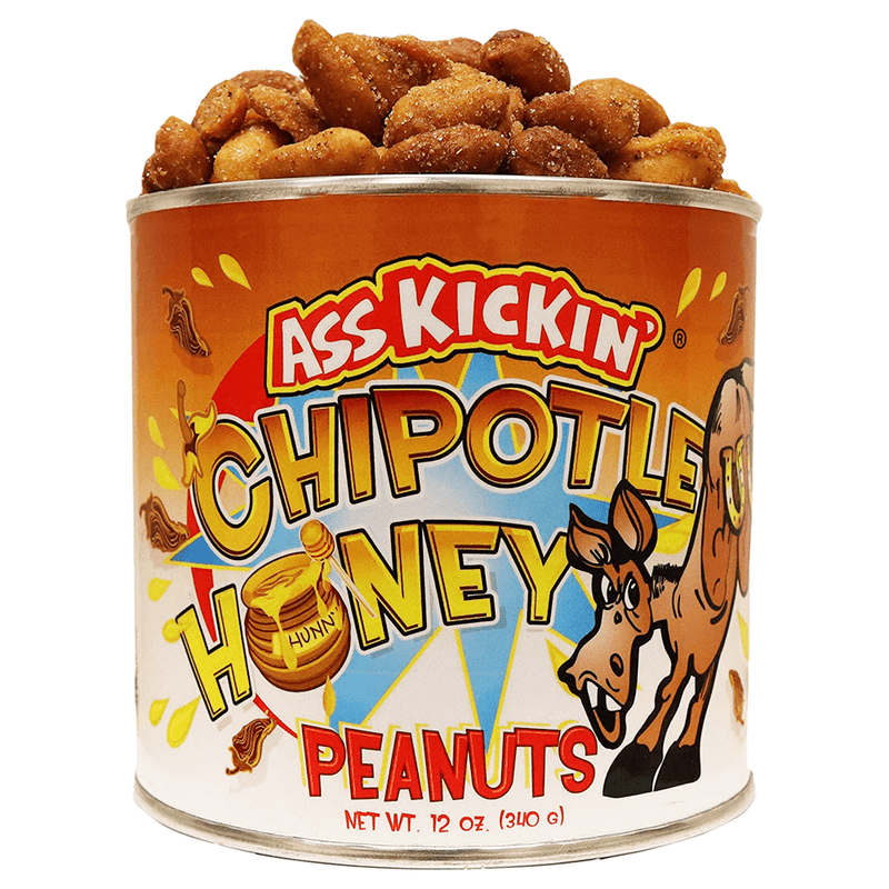 Ass Kickin' Chipotle Honey Peanuts 12 oz - Cow Crack
