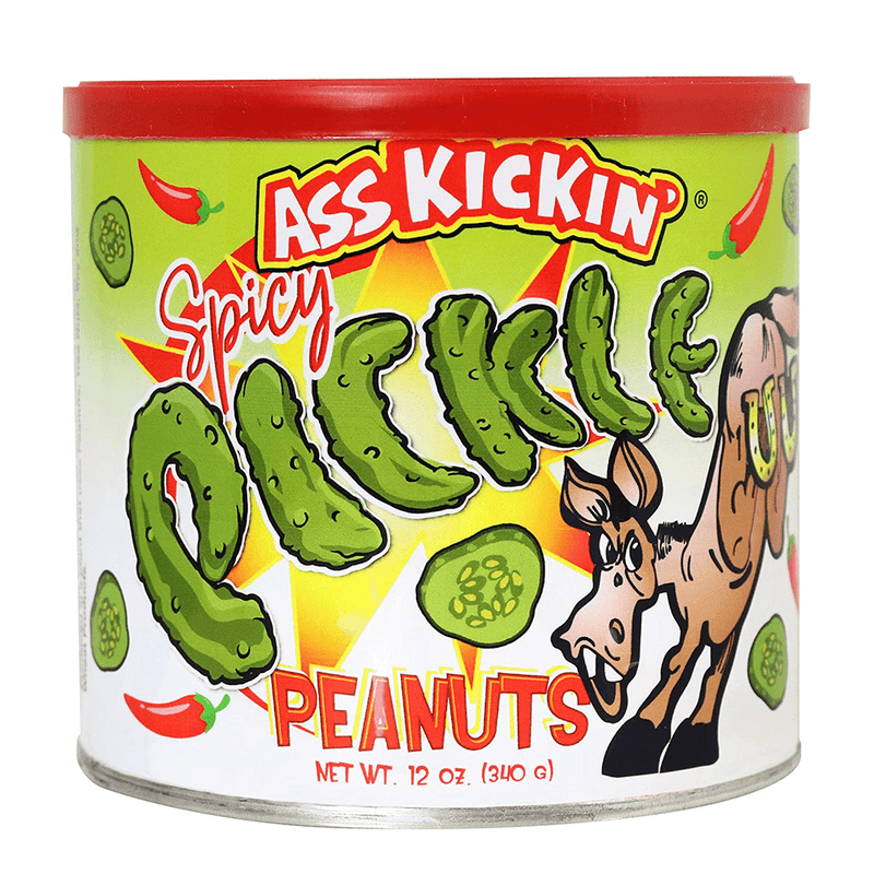 Ass Kickin' Spicy Pickle Peanuts 12 oz - Cow Crack