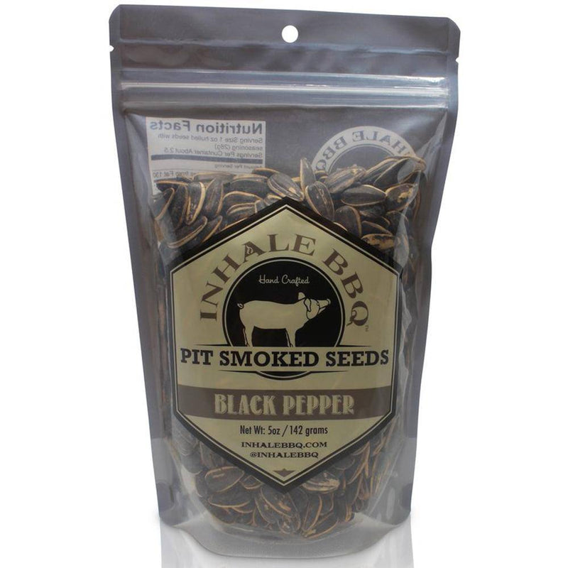 Inhale BBQ Black Pepper Sunflower Seeds 5 OZ - Cow Crack