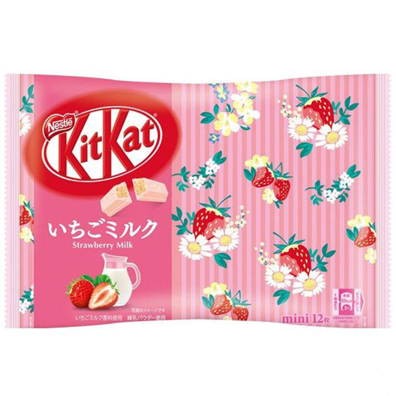 Kit Kat Strawberry Milk Mini 12 Count - Cow Crack