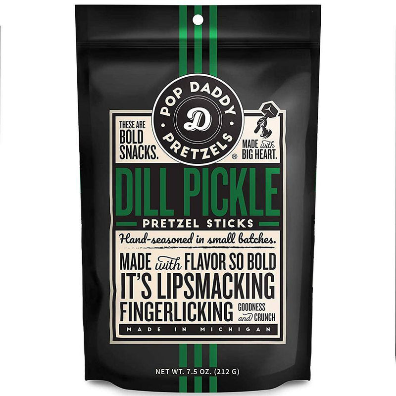 Pop Daddy Dill Pickle Pretzel Sticks 7.5 OZ - Cow Crack