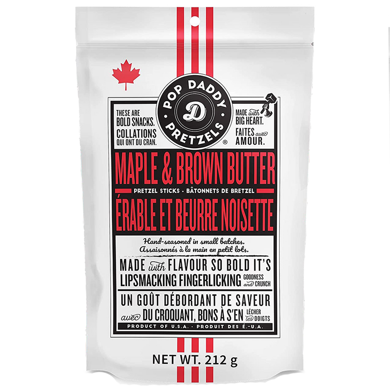 Pop Daddy Maple & Brown Butter Pretzel Sticks 7.5 OZ - Cow Crack