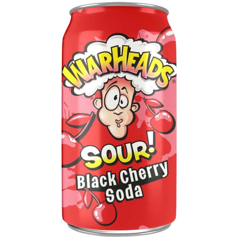 Warheads Sour Black Cherry Soda 12 oz