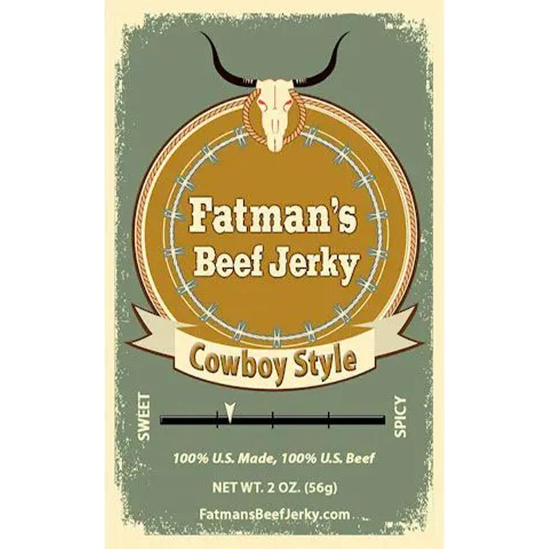 Fatman's Cowboy Style Beef Jerky 2 OZ