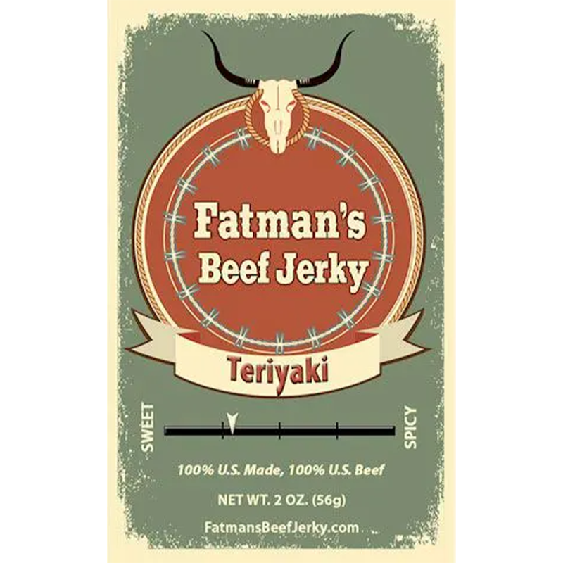 Fatman's Teriyaki Beef Jerky 2 OZ