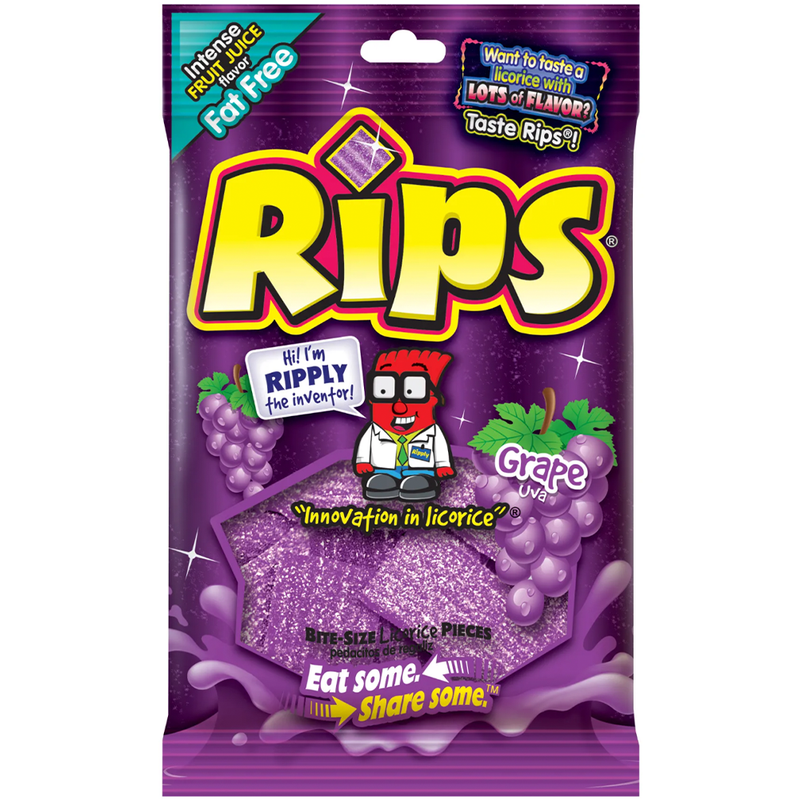 Rips Bite Size Grape 4 oz