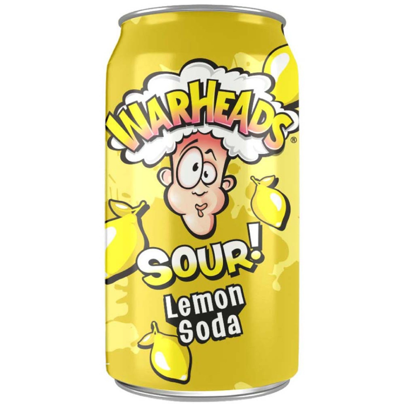 Warheads Sour Lemon Soda 12 oz